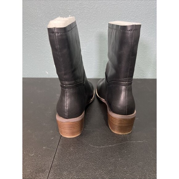 Corkys Boutique Boots Womens Sz 9M Black Vegan Leather Waterproof Easy Clean - Picture 6 of 7